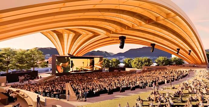 Breaking Ground: Last month, construction crews began building the 104-metre-span mass timber roof used to host the FIFA Fan Festival during the 2026 World Cup (Image Credit: Revery Architecture and PNE)