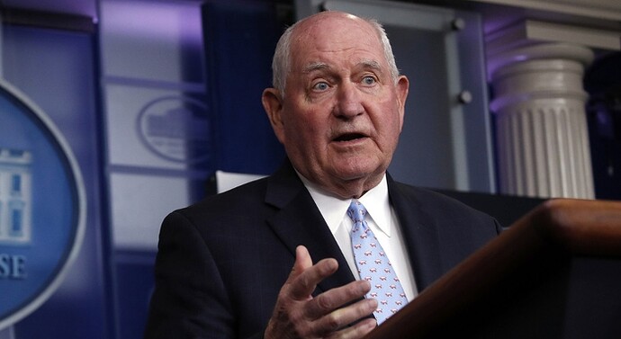 Agriculture Secretary Sonny Perdue