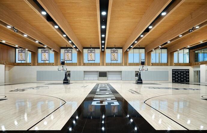 SmartLam’s design, engineering and manufacturing results in ecologically sustainable, strong and fire-resistant cross-laminated timber, and glulam products. (Image courtesy of SmartLam)