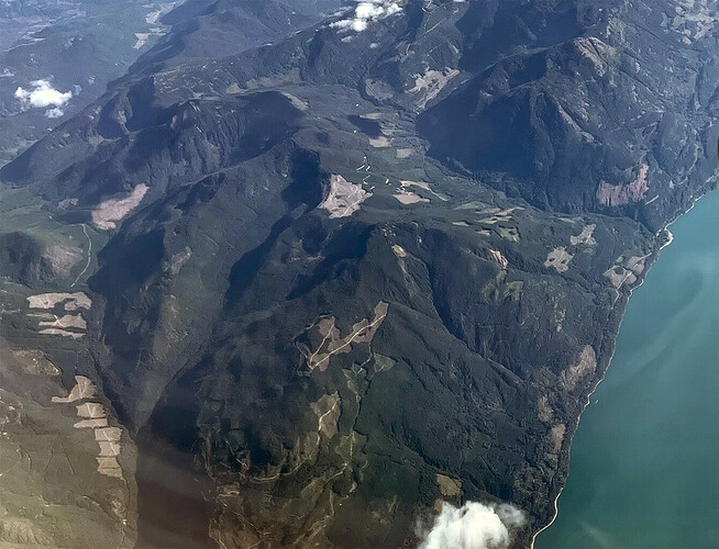 Clearcut forests in British Columbia, Canada.