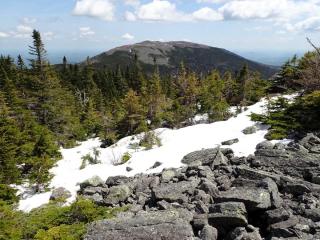 Newly conserved tracts of land are visible from Mount Abraham in the Western Maine mountains.