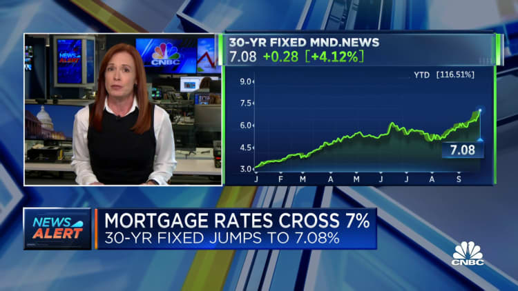 30-year fixed-rate mortgage jumps over 7 percent