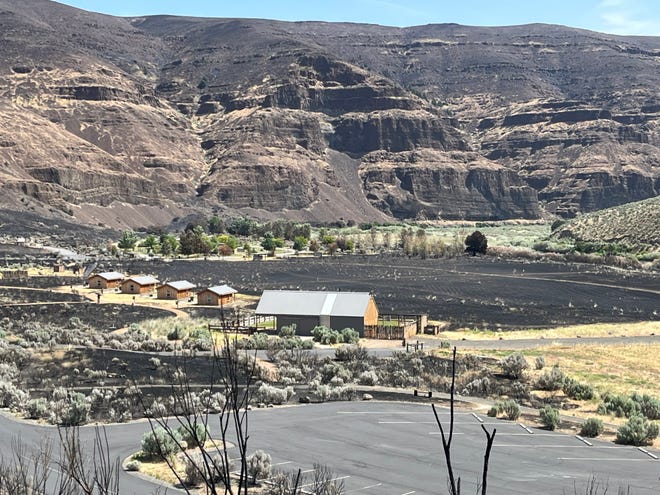The cabins at Cottonwood Canyon State Park did not burn despite the Ferry Fire moving through the state park in eastern Oregon.