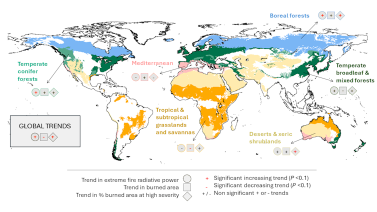 Annotated world map